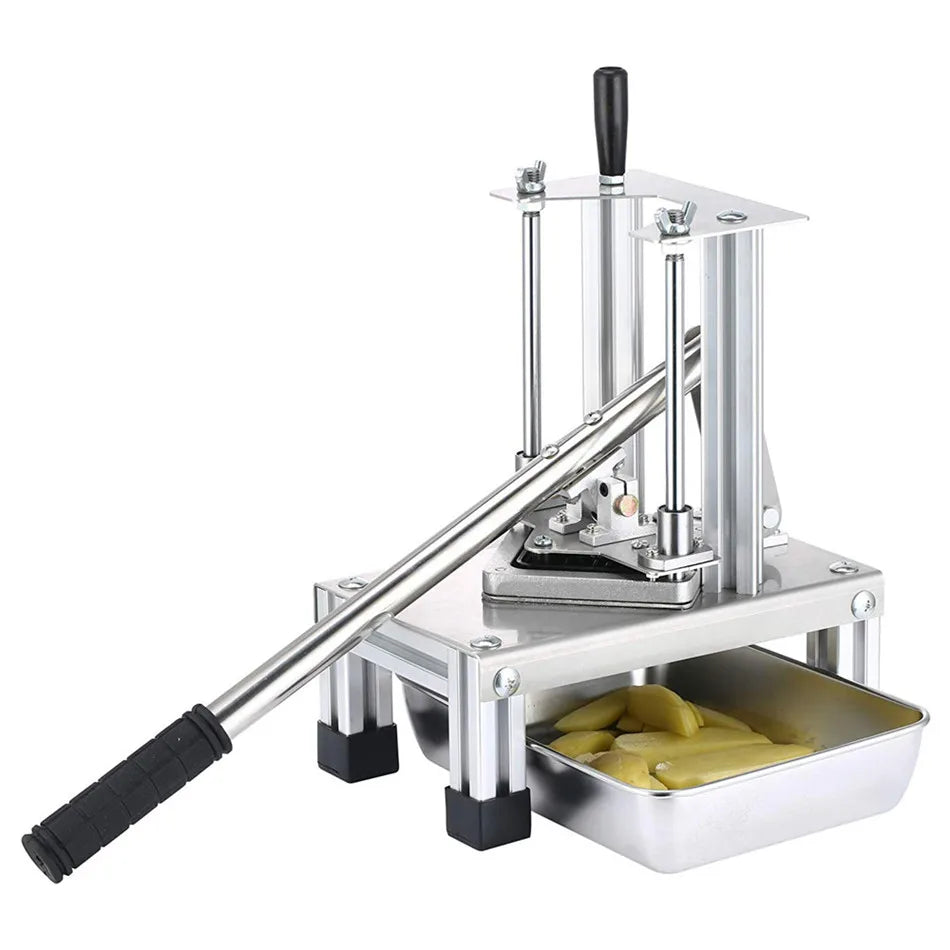 Commercial Vegetable and Fruit Slicer, French Fries Cutter, Dicer with 3 Stainless Steel Blades, Potatoes, Carrots, Cucumbers