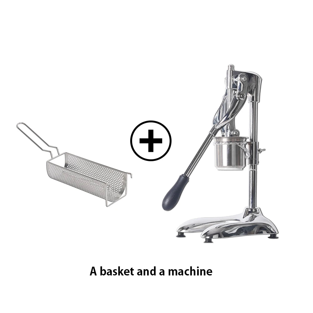 Manual Long French Fries Maker 20-30CM Dough Chips Squeezer Aluminum Alloy Machine For Corn Potato Dough Extruder Kitchen Tool