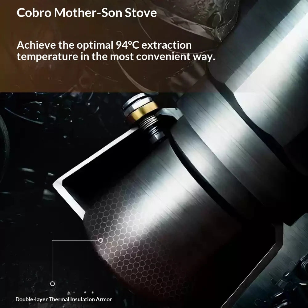 Colbro Stainless Steel Moka Pot Double Valve 3 Valve Espresso Coffee Maker For Home Outdoor Camping Dual Temp Control