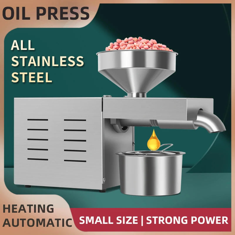 R3 Small Stainless Steel Household Oil Press 500-1500W Commercial Homemade Peanut Oil/Sesame Oil  Oil Extracting Machine