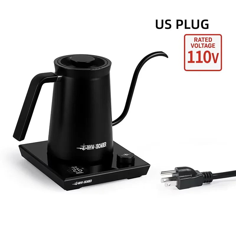 MHW-3BOMBER Smart Electric Coffee Kettle Precise Temperature Control Gooseneck Kettles Pour Over Coffee Home Barista Accessories
