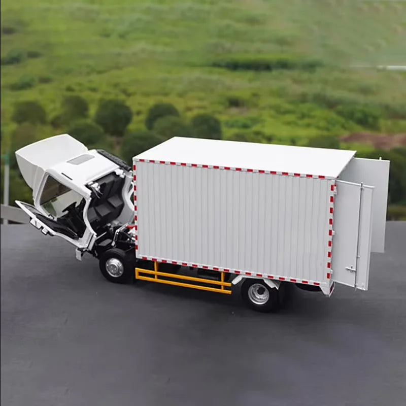 Original Diecast 1:18 Scale Light Truck Box Car Alloy Model Decoration Gift Hobby Collection Ornament Toy