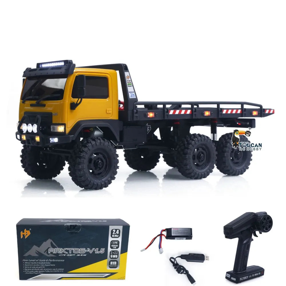 Hobby Plus 6X6 Remote Control Off Road Vechiles 1:18 RC Flatbed Truck 2-Speed Gearbox Electric Climbing Hauler Cars Model