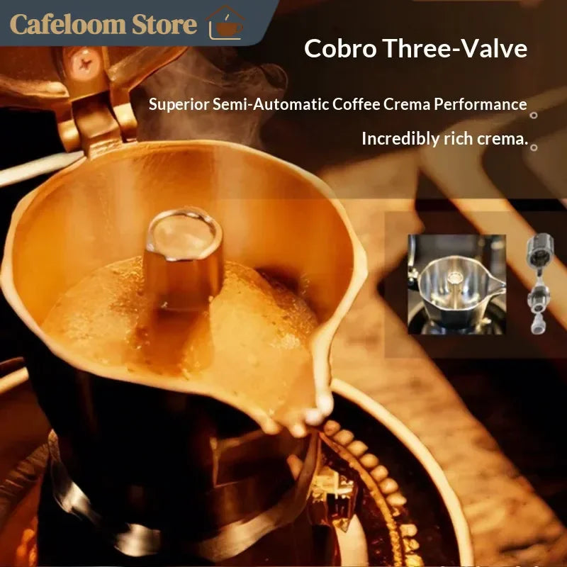 Colbro Stainless Steel Moka Pot Double Valve 3 Valve Espresso Coffee Maker For Home Outdoor Camping Dual Temp Control