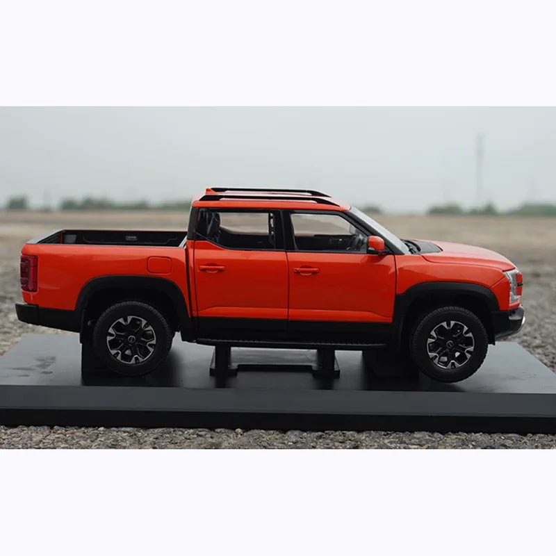 Diecast 1/18 Scale BYD SHARK Alloy New Energy Pickup Truck Model Desktop Ornament Unique Gift Souvenir Toy Collectibles