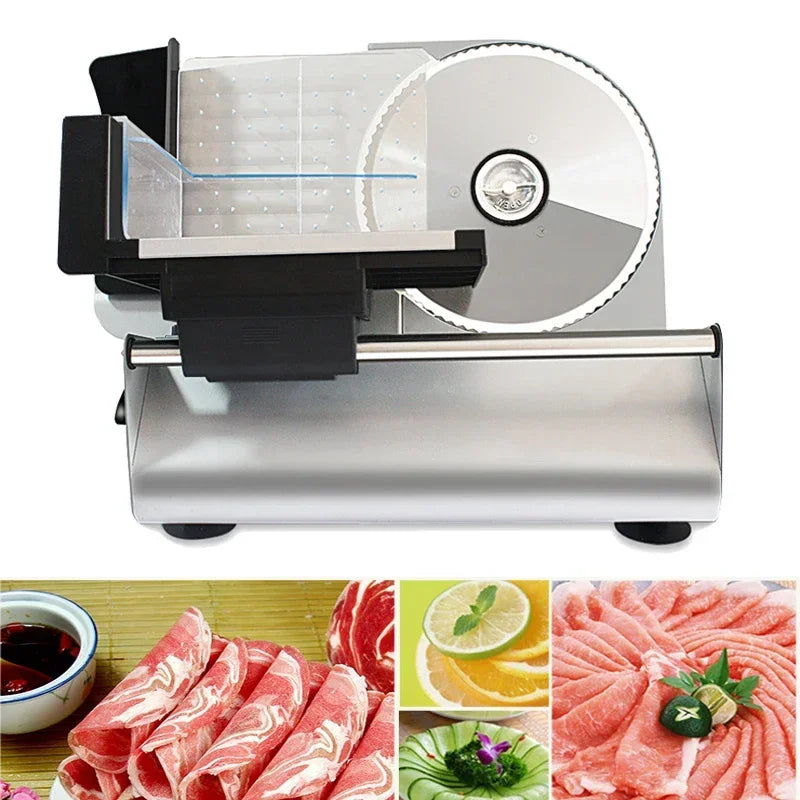 Electric Slicer Household for Bread Meat Sausage Vegetables Lamb Slice Hot Pot Ham Meat Adjustable Thickness 0-15mm 200W