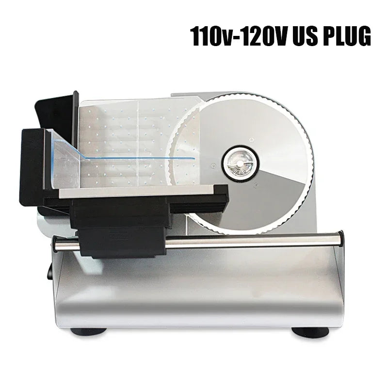 Electric Slicer Household for Bread Meat Sausage Vegetables Lamb Slice Hot Pot Ham Meat Adjustable Thickness 0-15mm 200W