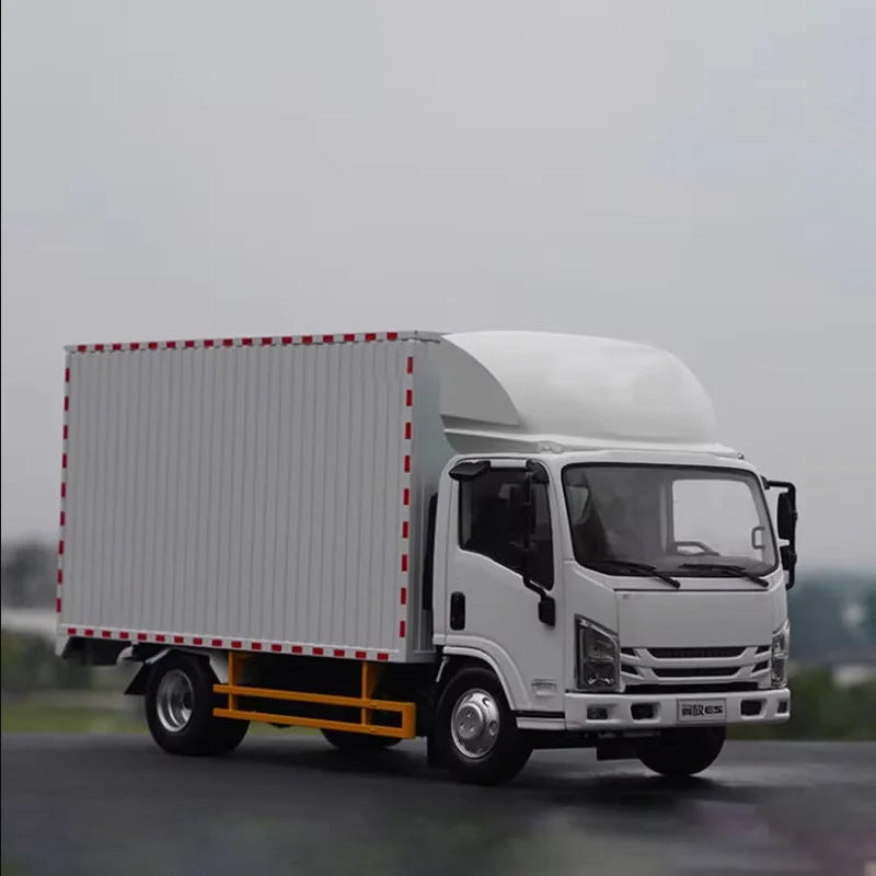 Original Diecast 1:18 Scale Light Truck Box Car Alloy Model Decoration Gift Hobby Collection Ornament Toy