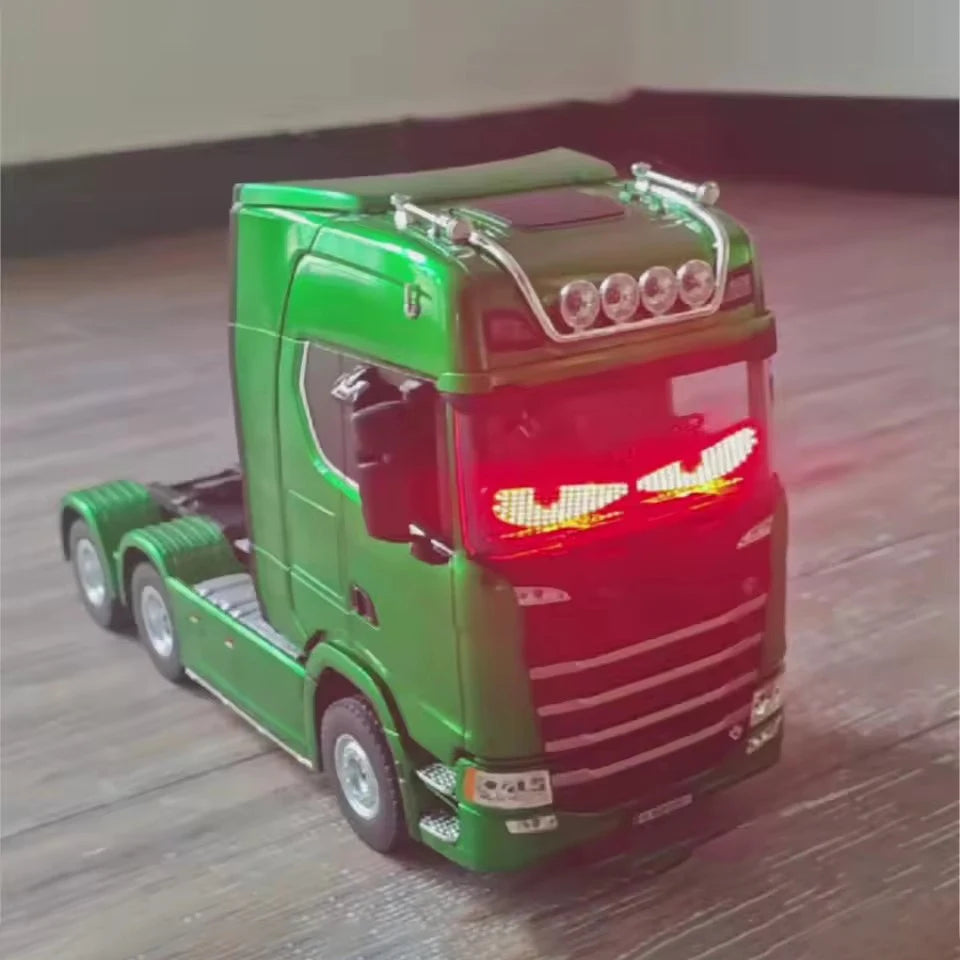 1:18 Scale 770s Rc Tractor Truck Huina 1501 Plastic Rtr Lorry Cars Remote Control Car Model With Battery Light Sound Boys Gift