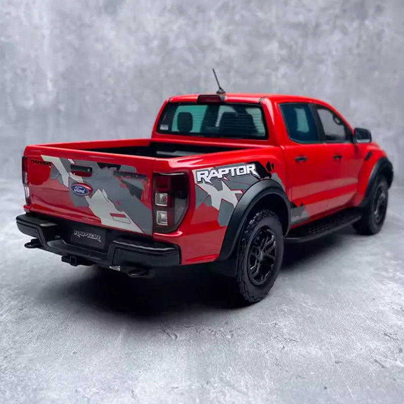 Feelslike 1:18 Scale  Ranger Raptor Pickup Truck Model Gray Classic Adult Souvenir Gift Static Display Hobby Collection
