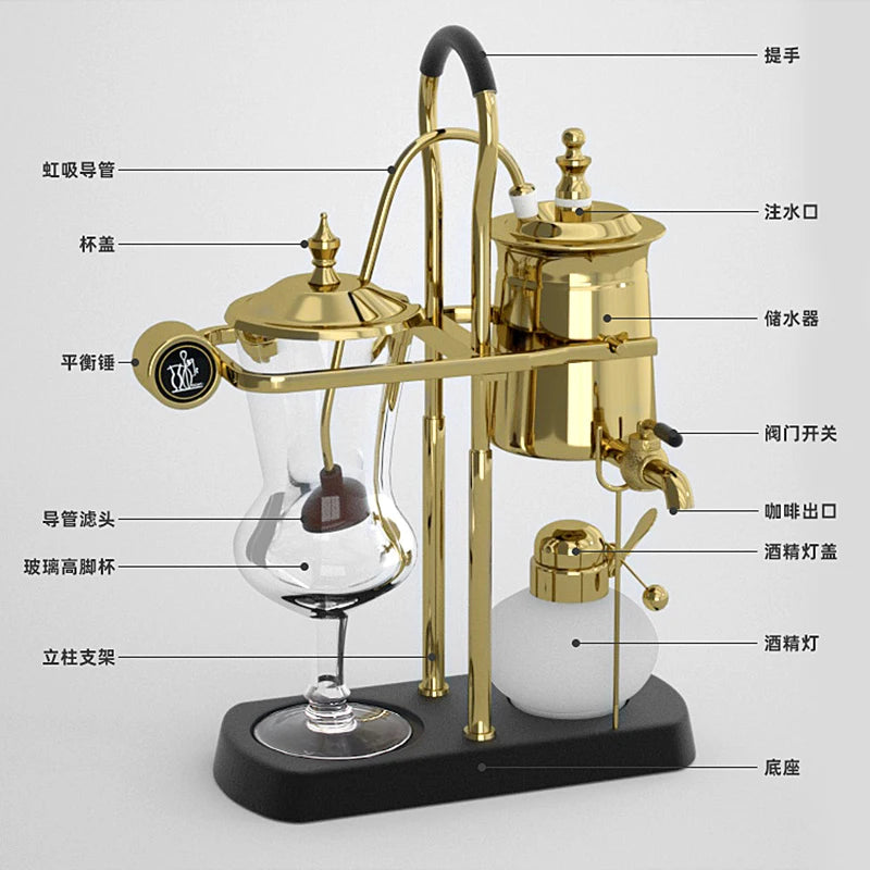 Siphon Coffee Maker Household Belgium Kettle Royal Belgian Manual Pot Espresso Machine Distillation Suit Drip Type Barista Tools