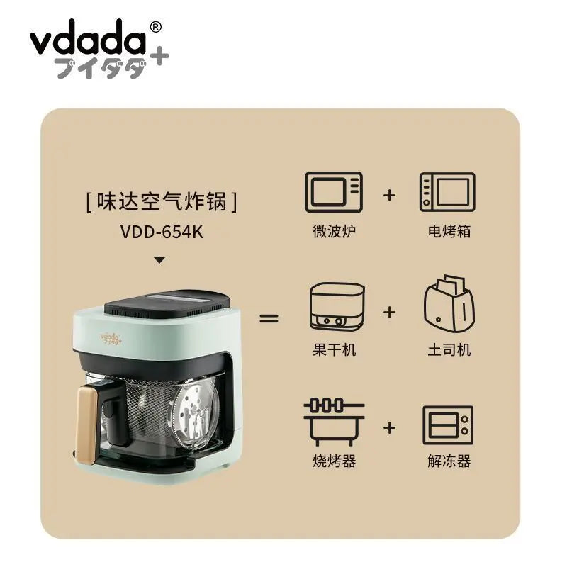 Mini visual air fryer household glass small electric fryer smart oven Touch Screen Air Fryer
