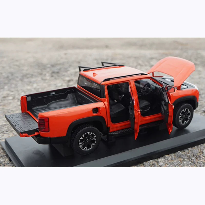 Diecast 1/18 Scale BYD SHARK Alloy New Energy Pickup Truck Model Desktop Ornament Unique Gift Souvenir Toy Collectibles