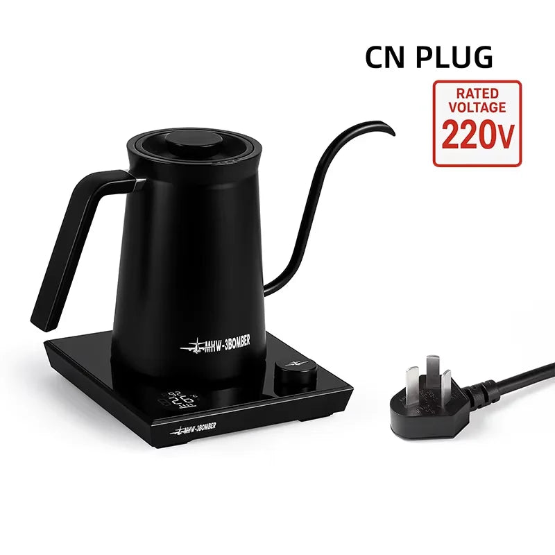MHW-3BOMBER Smart Electric Coffee Kettle Precise Temperature Control Gooseneck Kettles Pour Over Coffee Home Barista Accessories