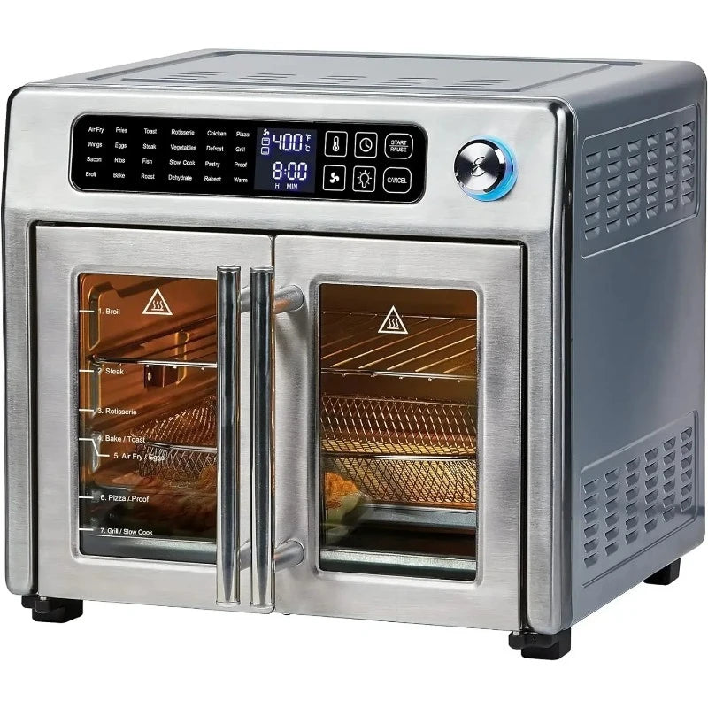 AKitchen suppliesEmeril Lagasse 26 QT Extra Large Air Fryer, Convection Toaster Oven with French Doors, Stainless Steel