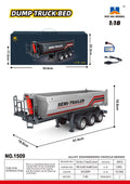 Huina 1/18 Rc Semi Dump Trailer Electric Lifting Model With Tail Light Support Leg For Rc Tractor Truck