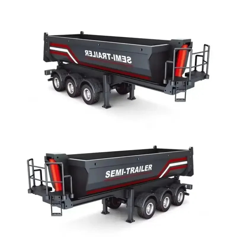Huina 1/18 Rc Semi Dump Trailer Electric Lifting Model With Tail Light Support Leg For Rc Tractor Truck
