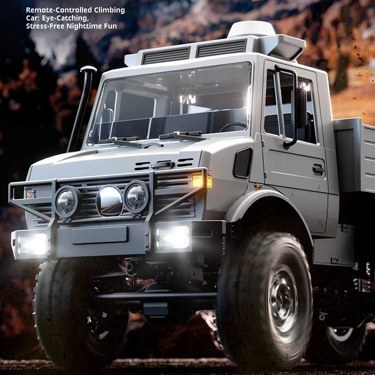 JJRC C8823 With Winch 1:18 6WD RC Truck 2.4G Remote Control Off Road Climbing Vehicle Unimog Rescue Transport Crawler Model Hobb