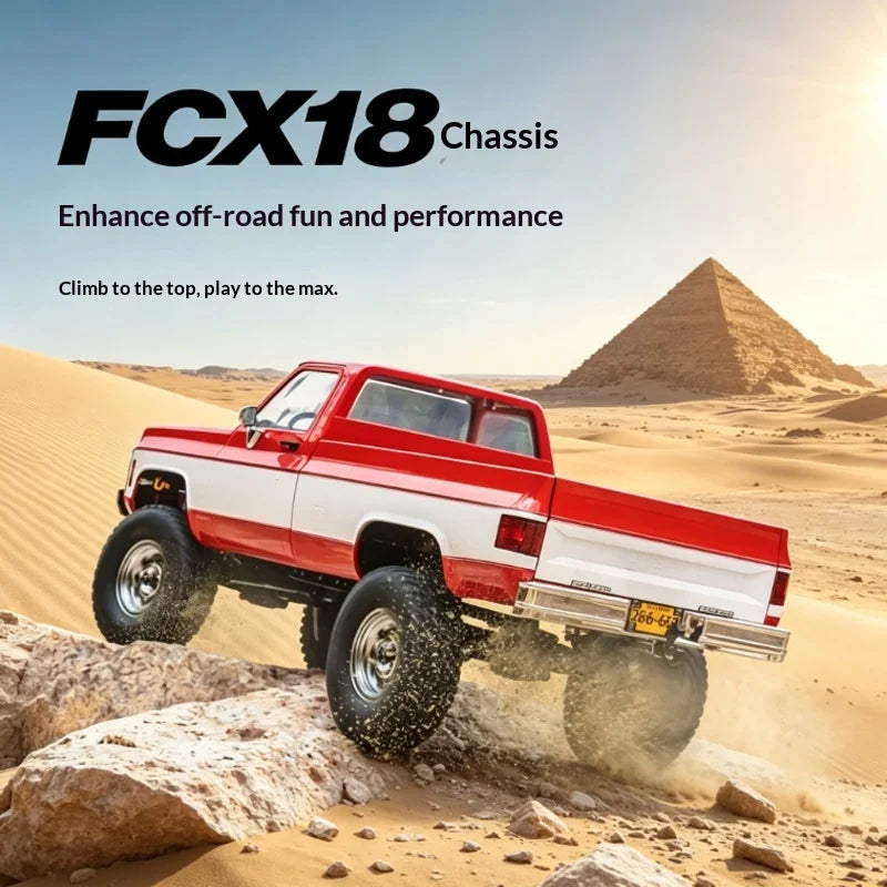 FMS 1:18 FCX18 Chevrolet K10 4WD RC Crawler Truck RTR 2.4G Remote Control Off Road Simulation Hobby Model Vehicle pickup truck