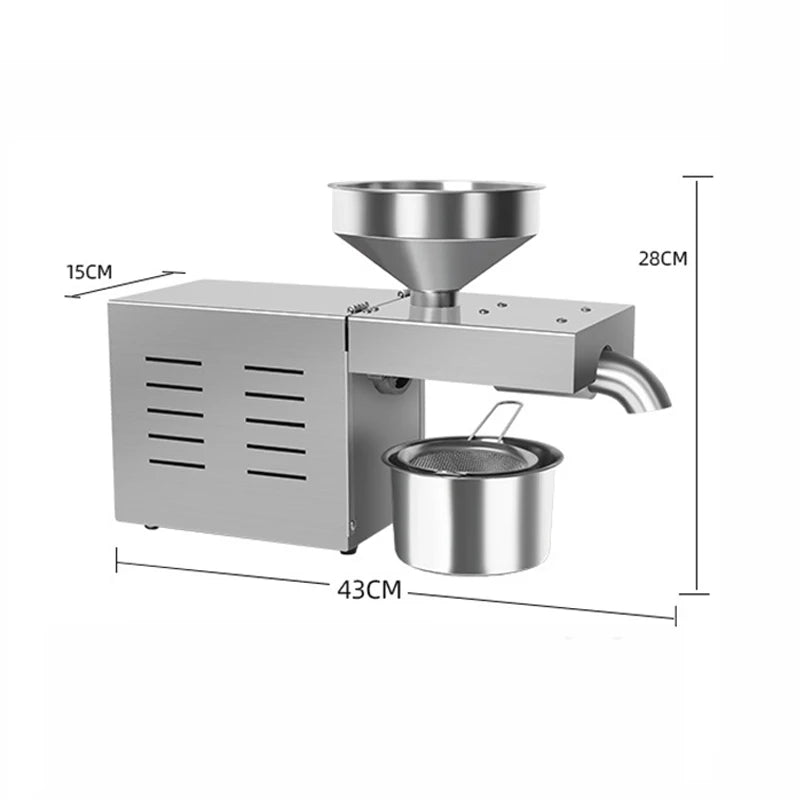 R3 Small Stainless Steel Household Oil Press 500-1500W Commercial Homemade Peanut Oil/Sesame Oil  Oil Extracting Machine