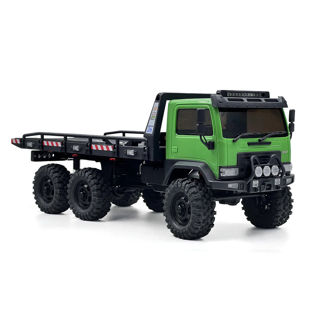 6x6 HB RTR 1/18 CR18P Flatbed Truck Car Painted Finished RC Rock Crawler Off-Road Truck 2-Speed Transmission Lights Vehicle Toy