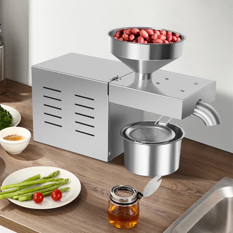 R3 Automatic Multifunctional Oil Press Small Stainless Steel Household Oil Press 500-1500W Homemade Peanut oil/Sesame oil