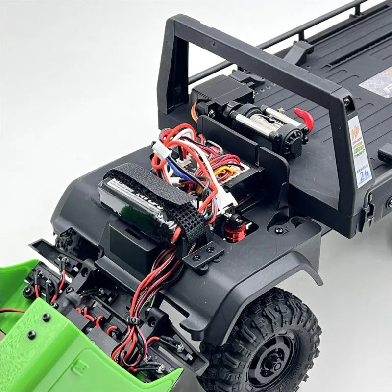 6x6 HB RTR 1/18 CR18P Flatbed Truck Car Painted Finished RC Rock Crawler Off-Road Truck 2-Speed Transmission Lights Vehicle Toy