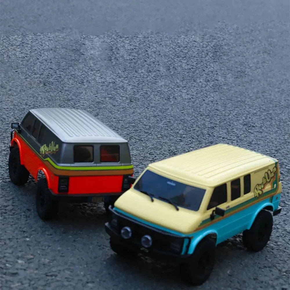 HOBBY PLUS CR18P 4WD 2.4GHz 1/18 RTR Version ROCK VAN RC Remote Control Rock Truck with Lights Linked Turn Signals Electric Toy