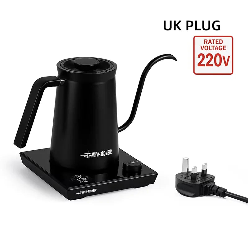MHW-3BOMBER Smart Electric Coffee Kettle Precise Temperature Control Gooseneck Kettles Pour Over Coffee Home Barista Accessories
