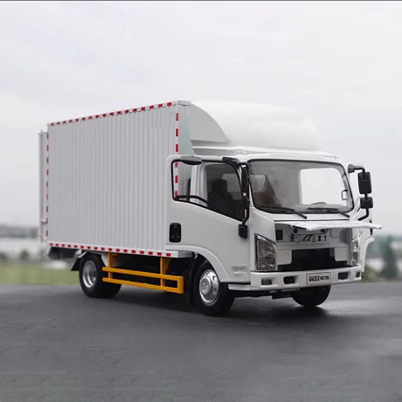 Original Diecast 1:18 Scale Light Truck Box Car Alloy Model Decoration Gift Hobby Collection Ornament Toy