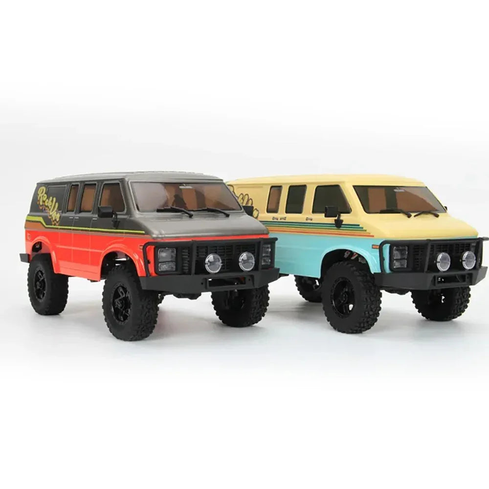 HOBBY PLUS CR18P 4WD 2.4GHz 1/18 RTR Version ROCK VAN RC Remote Control Rock Truck with Lights Linked Turn Signals Electric Toy