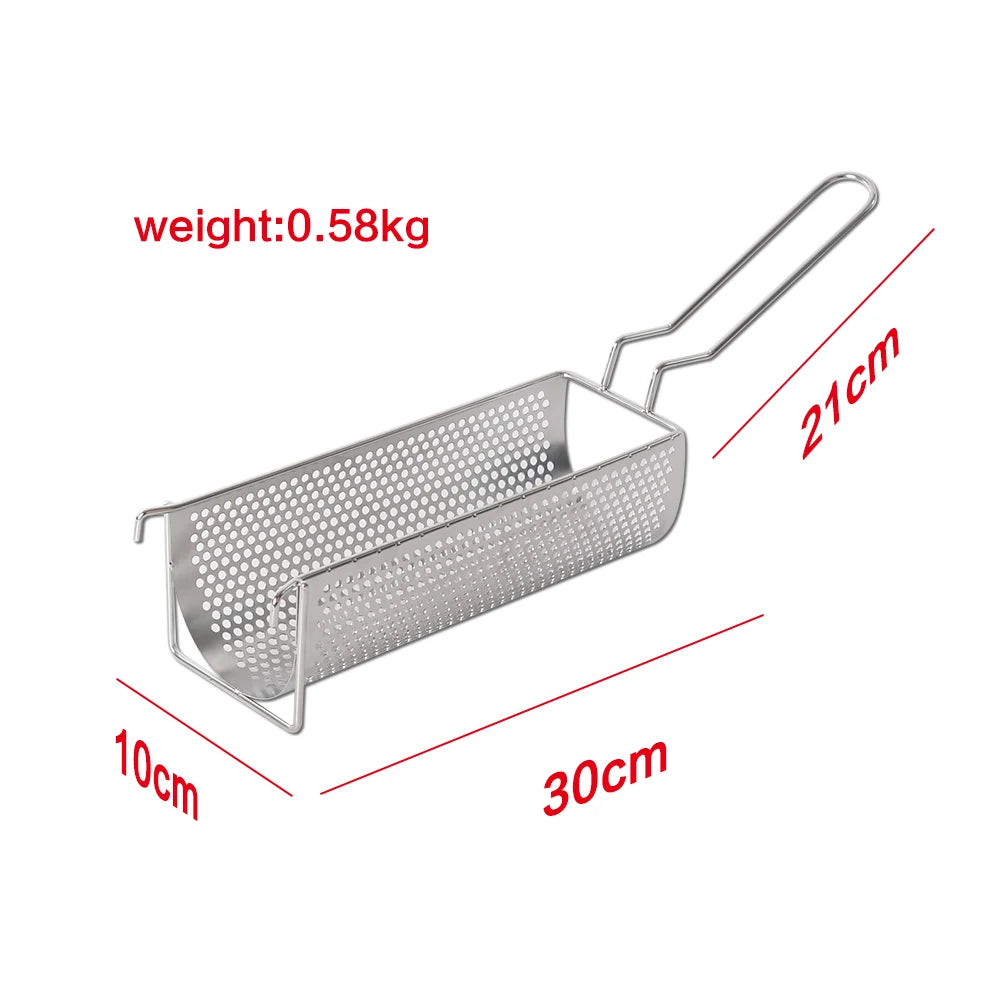 30cm French Fries Machine Long Fries Maker Dough Cutter Dough Potato Extruder Long French Fries Basket Kitchen Gadgets