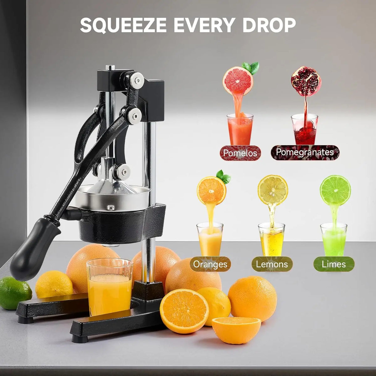 Hand Press Juicer Machine Manual Professional Lemon Juicer Easy To Clean for Orange Lime Lemon Squeezer &Crusher Commercial Home