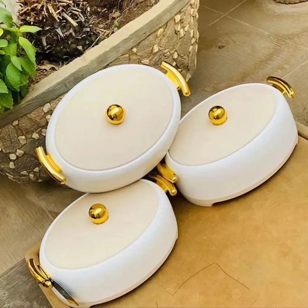 2L 2.5L 3L 3 Pcs/Set Ramadan Event Food Insulation Box Family Gathering Large Capacity Food Warmer Insulated Pot Food Lunch Box